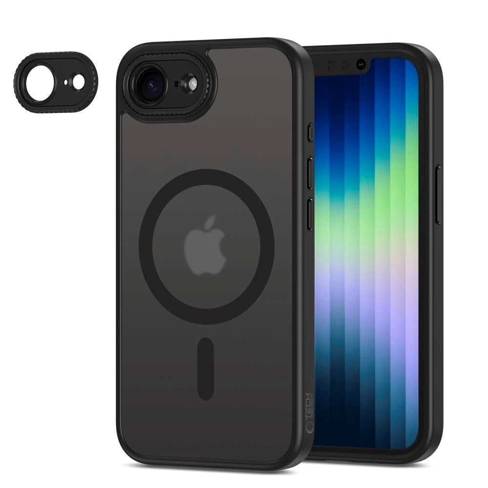 iPhone 17e / 16e Tech-Protect MagCam Deksel - MagSafe Kompatibel - Matt Svart