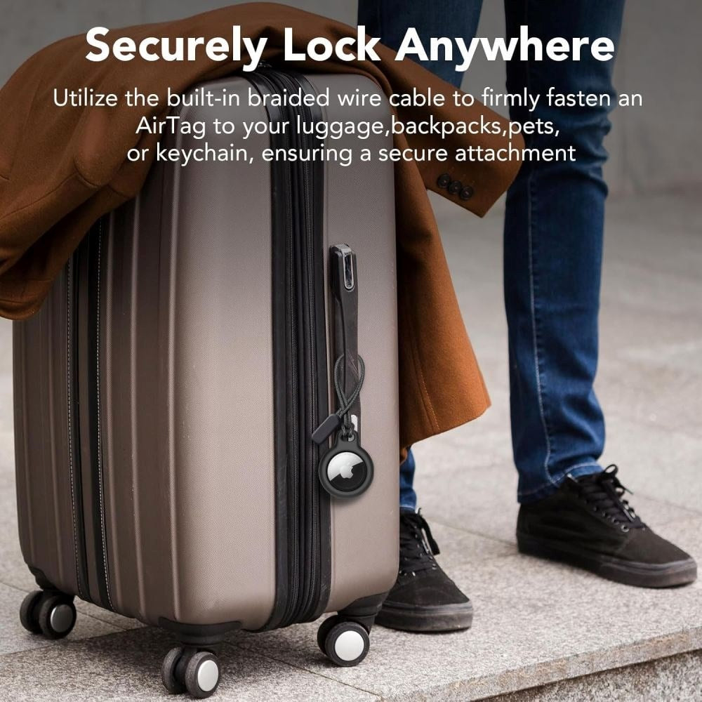 Tech-Protect Apple AirTag 1. & 2. Gen. Rough Chain Holder med Streng - 2 stk. - Svart