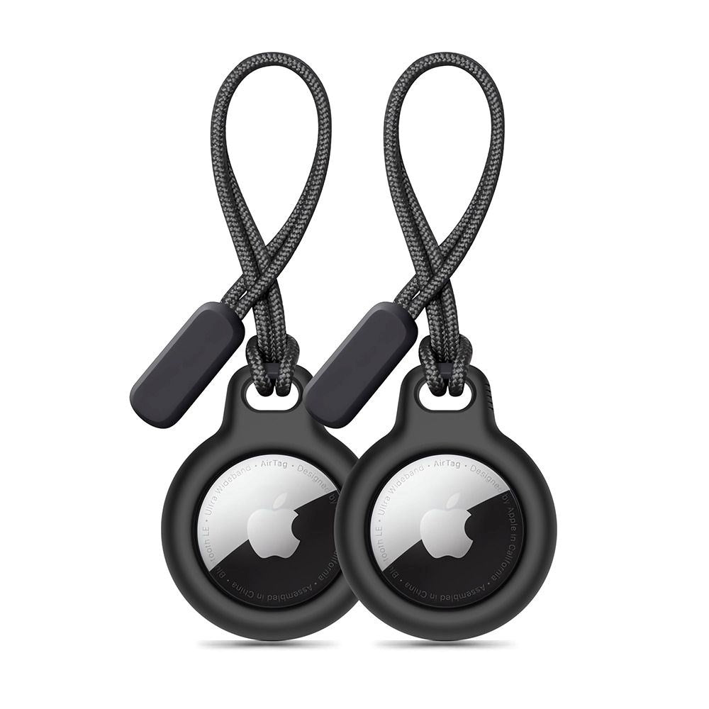 Tech-Protect Apple AirTag 1. & 2. Gen. Rough Chain Holder med Streng - 2 stk. - Svart