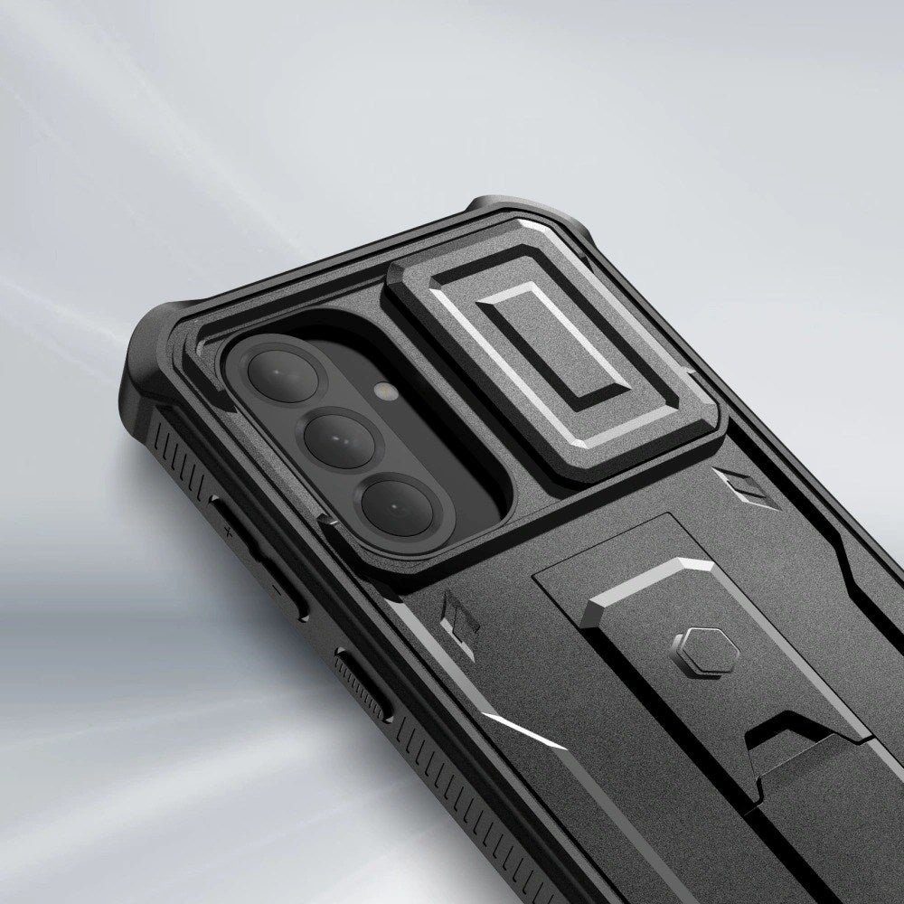 Samsung Galaxy A56 (5G) Tech-Protect Kevlar Pro Hardplast Deksel med Skjermbeskytter & Kickstand - Svart