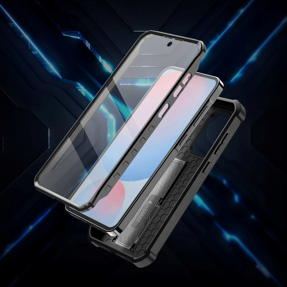 Samsung Galaxy A56 (5G) Tech-Protect Kevlar Pro Hardplast Deksel med Skjermbeskytter & Kickstand - Svart
