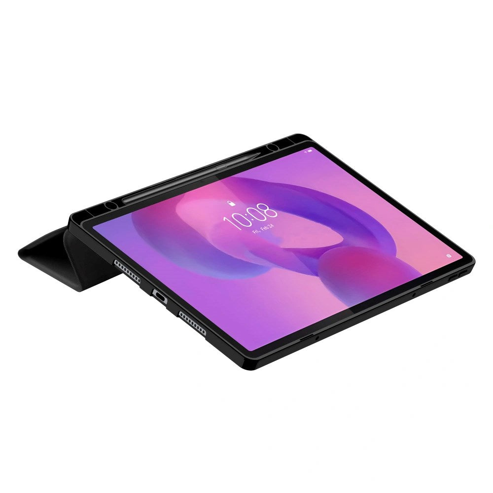 Lenovo IdeaTab Pro Tech-Protect Silikon Flip Deksel m. Ståfunksjon & Penn Holder - Svart