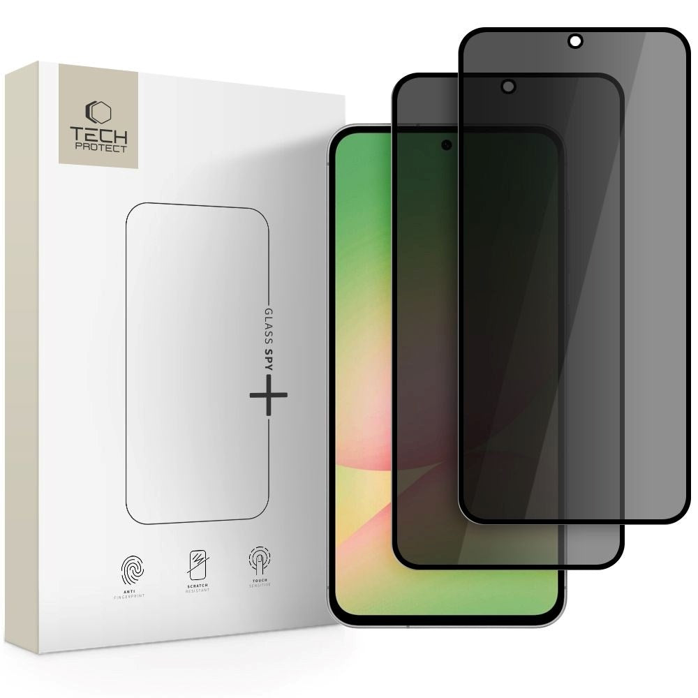 Samsung Galaxy A36 (5G) / A56 (5G) Tech-Protect Glass Spy+ Skjermbeskytter med Privacy Funksjon - 2 Stk. - Gjennomsiktig