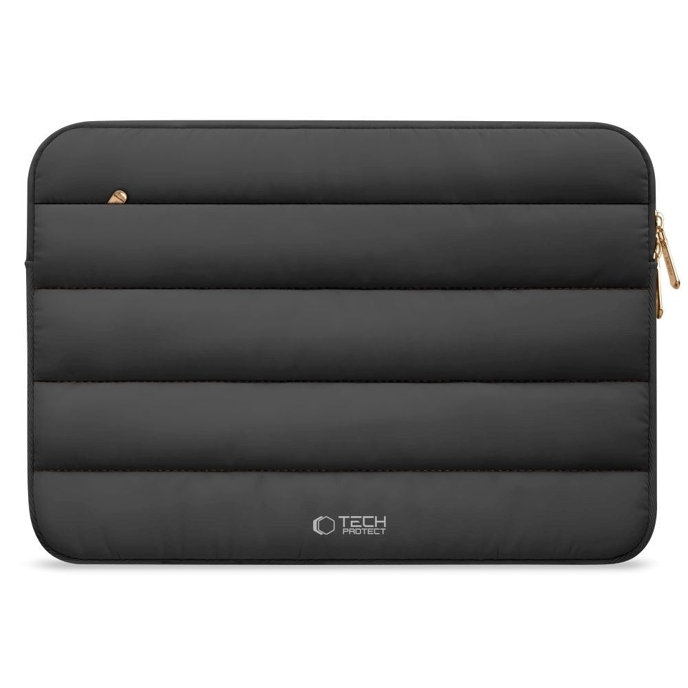 Tech-Protect Fluffy MacBook / Laptop 13-14" (25 x 35 cm) Sleeve med Ekstra Glidelåslomme - Svart