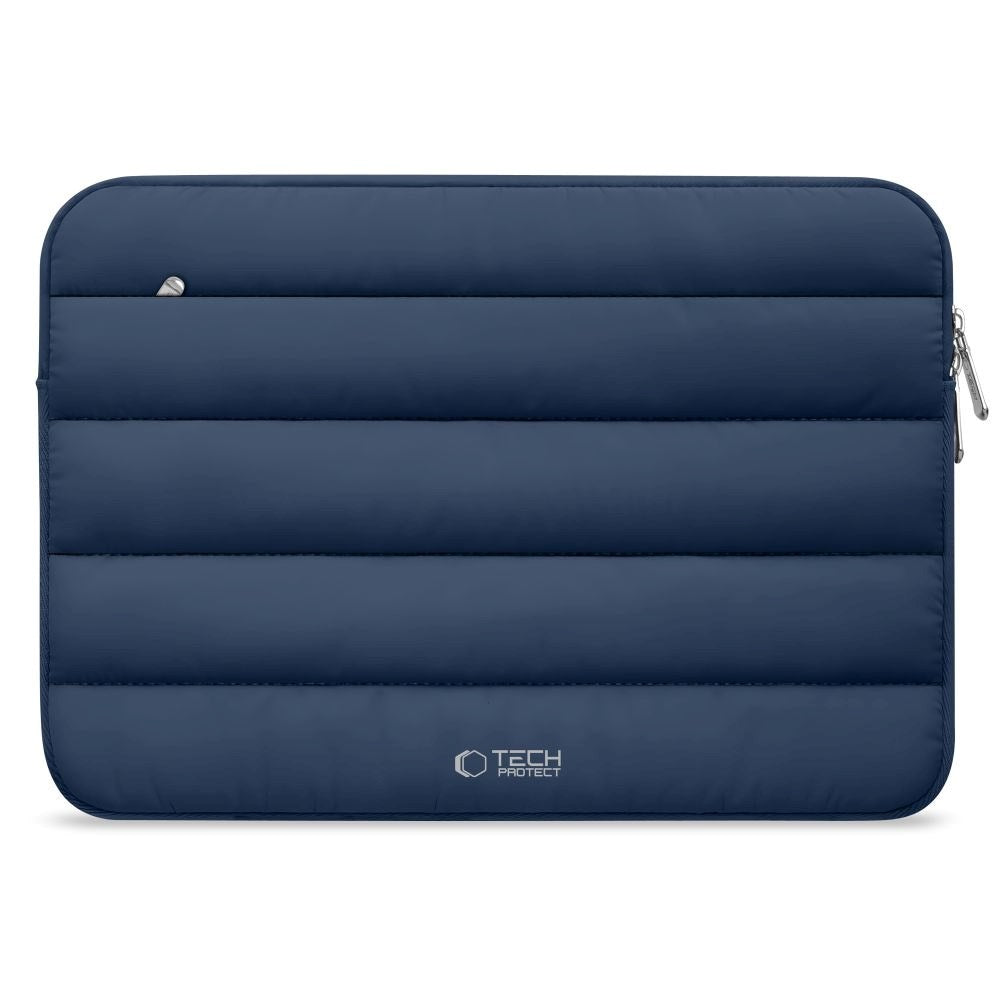 Tech-Protect Fluffy MacBook / Laptop 15-16" (27 x 38 cm) Sleeve med Ekstra Glidelåslomme - Mørk Blå