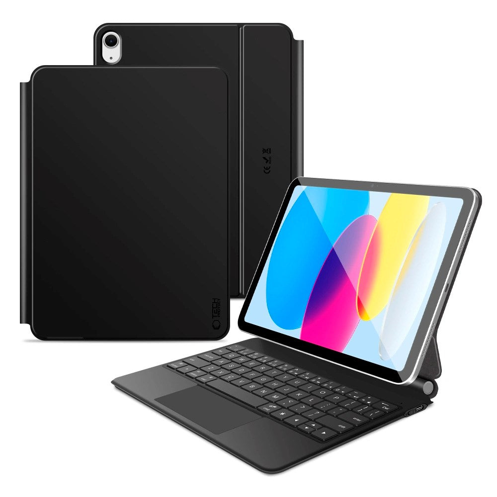 iPad 11" (2025) / 10.9" (2024/2022) Tech-Protect Deksel med Engelsk Tastatur - Svart