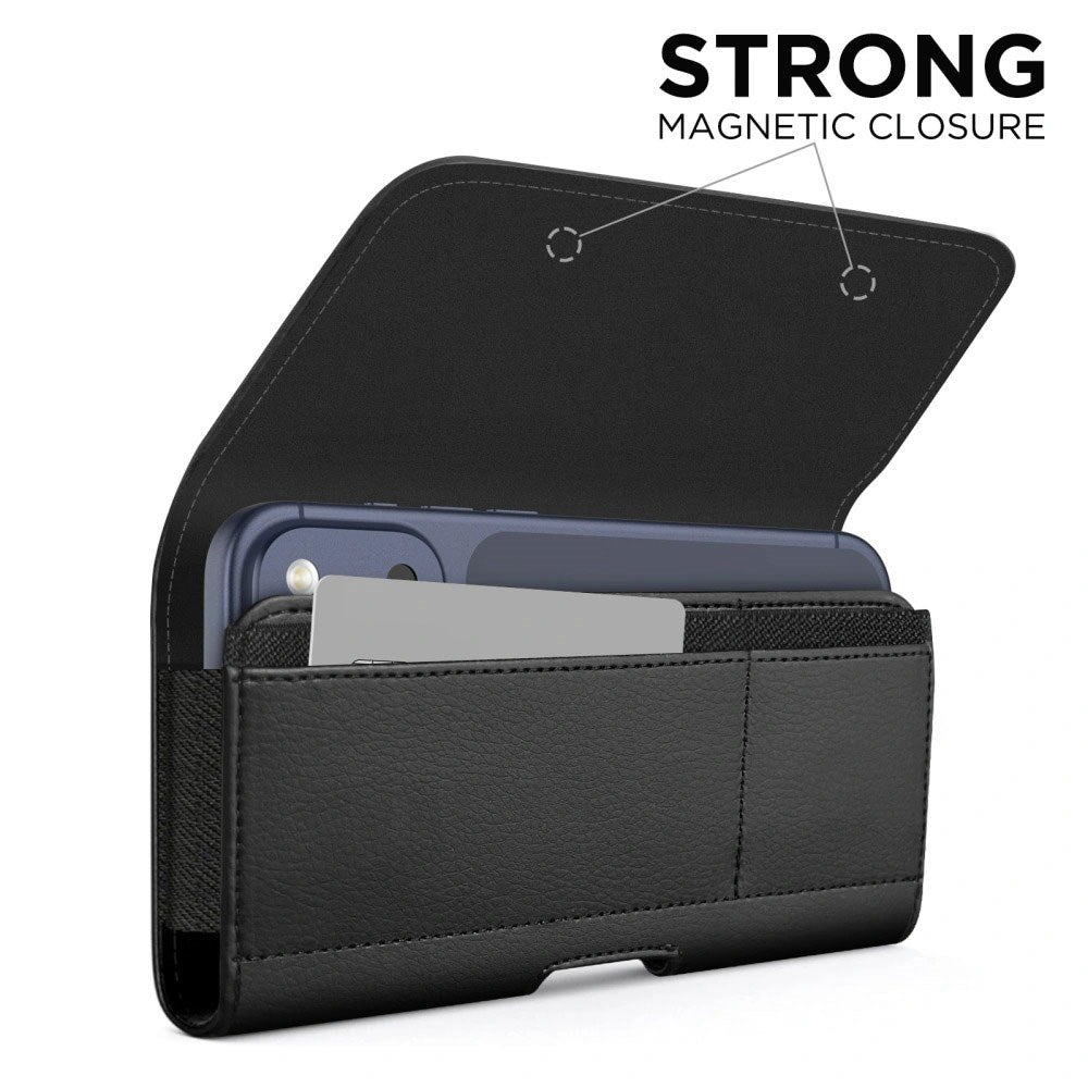 Tech-Protect Universal Kunstskinn Mobil Etui - Mål (17.5 x 9 x 2.8 cm) - Svart