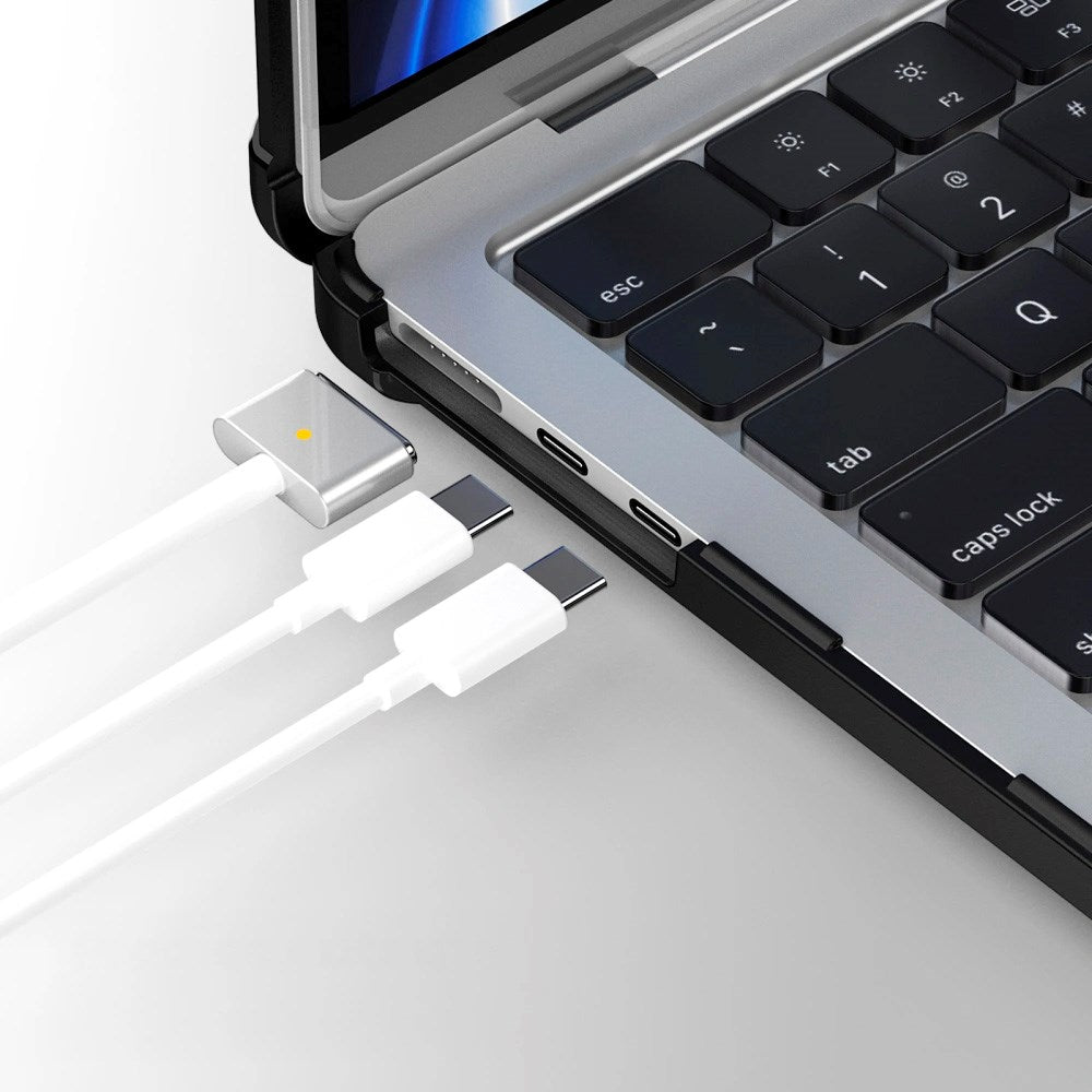 MacBook Air 13" M5/M4/M3/M2 (2026-2022) Tech-Protect SmartShell Pro Deksel - Svart / Gjennomsiktig