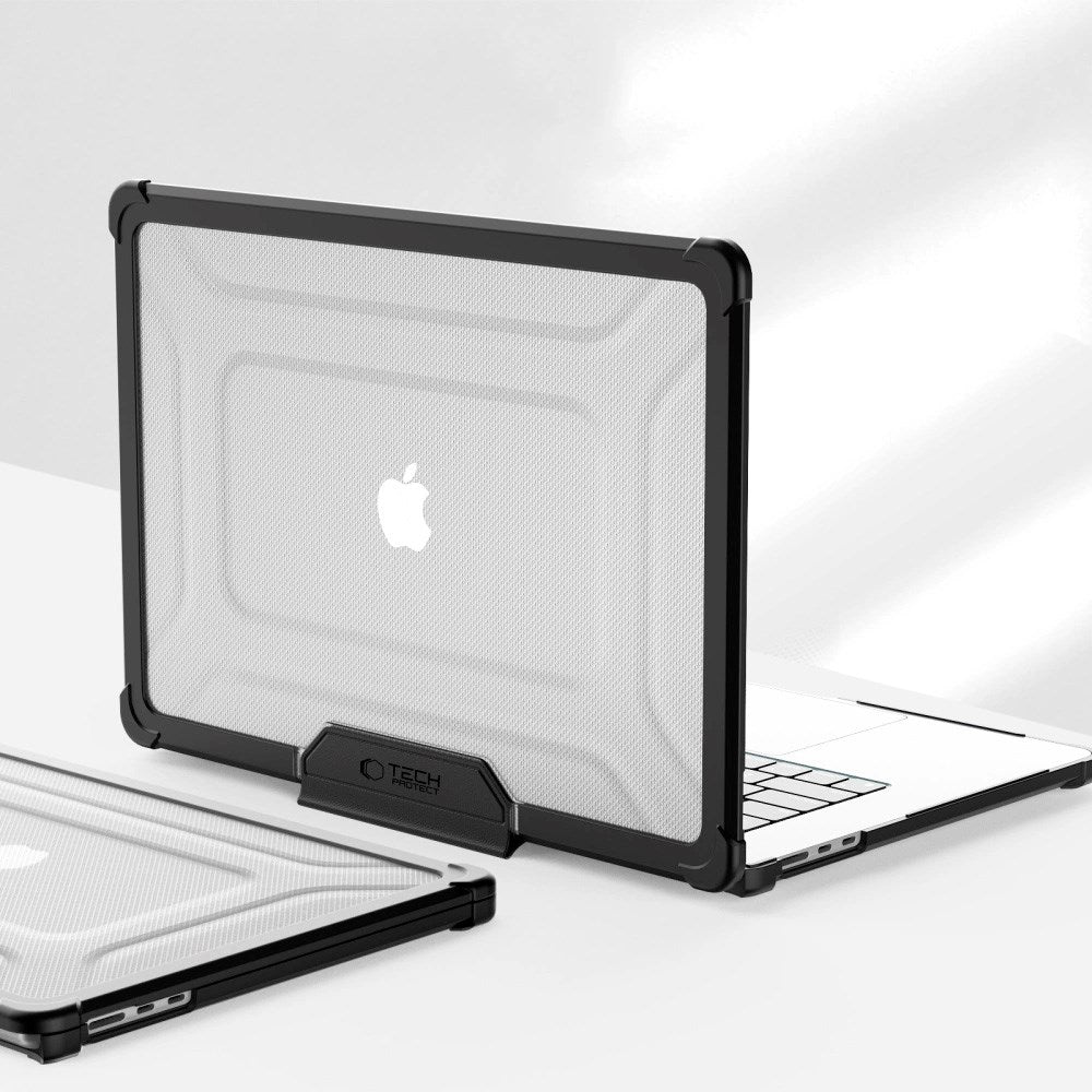 MacBook Air 15" M5/M4/M3/M2 (2026-2023) Tech-Protect SmartShell Pro Deksel - Svart / Gjennomsiktig