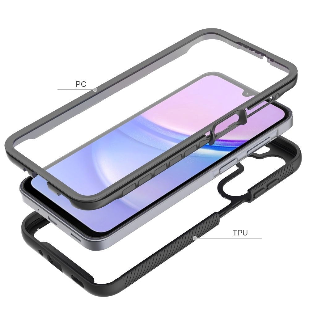 Samsung Galaxy A16 (4G/5G) Tech-Protect DEFENSE360 Deksel med Skjermbeskytter - Gjennomsiktig / Svart