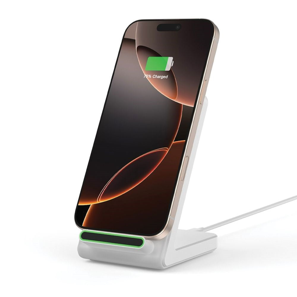 Tech-Protect Qi-15W-A40 Trådløs Lader med Holder - Hvit