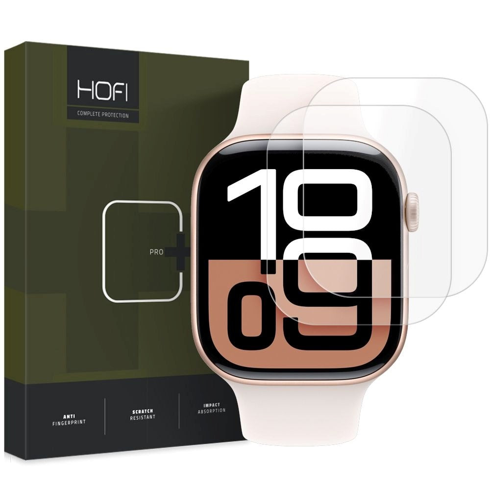 Apple Watch 11 / 10 (42mm) Hofi Hydroflex Pro+ Beskyttelsesfilm - 2 Stk. - Gjennomsiktig