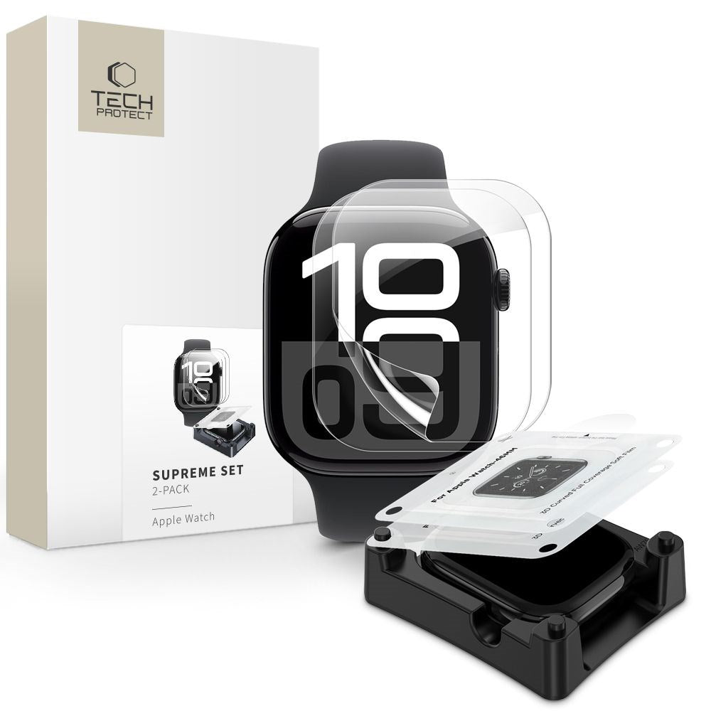 Tech-Protect Apple Watch 11 / 10 (46mm) Skjermbeskytter - Gjennomsiktig