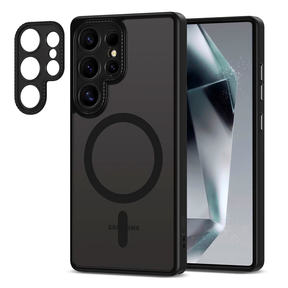 Samsung Galaxy S25 Ultra Tech-Protect MagCam Deksel - MagSafe Kompatibel - Matt Svart