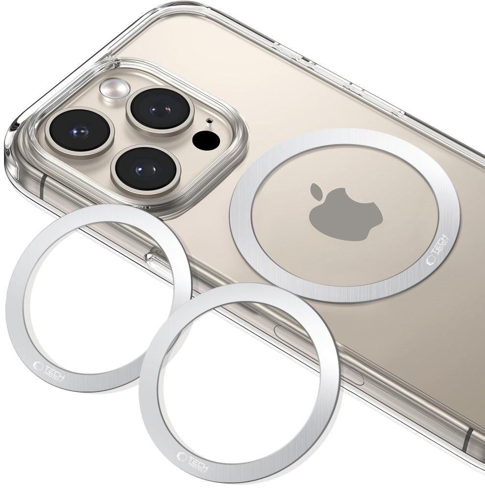 Tech-Protect MMP-110 Magnetisk MagSafe Ring - Silver / Silver