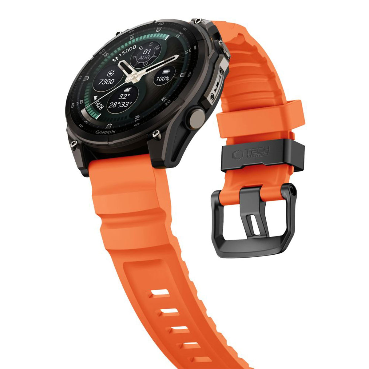 Universal Garmin 22mm QuickFit Tech-Protect Motion Klokkereim - Oransje