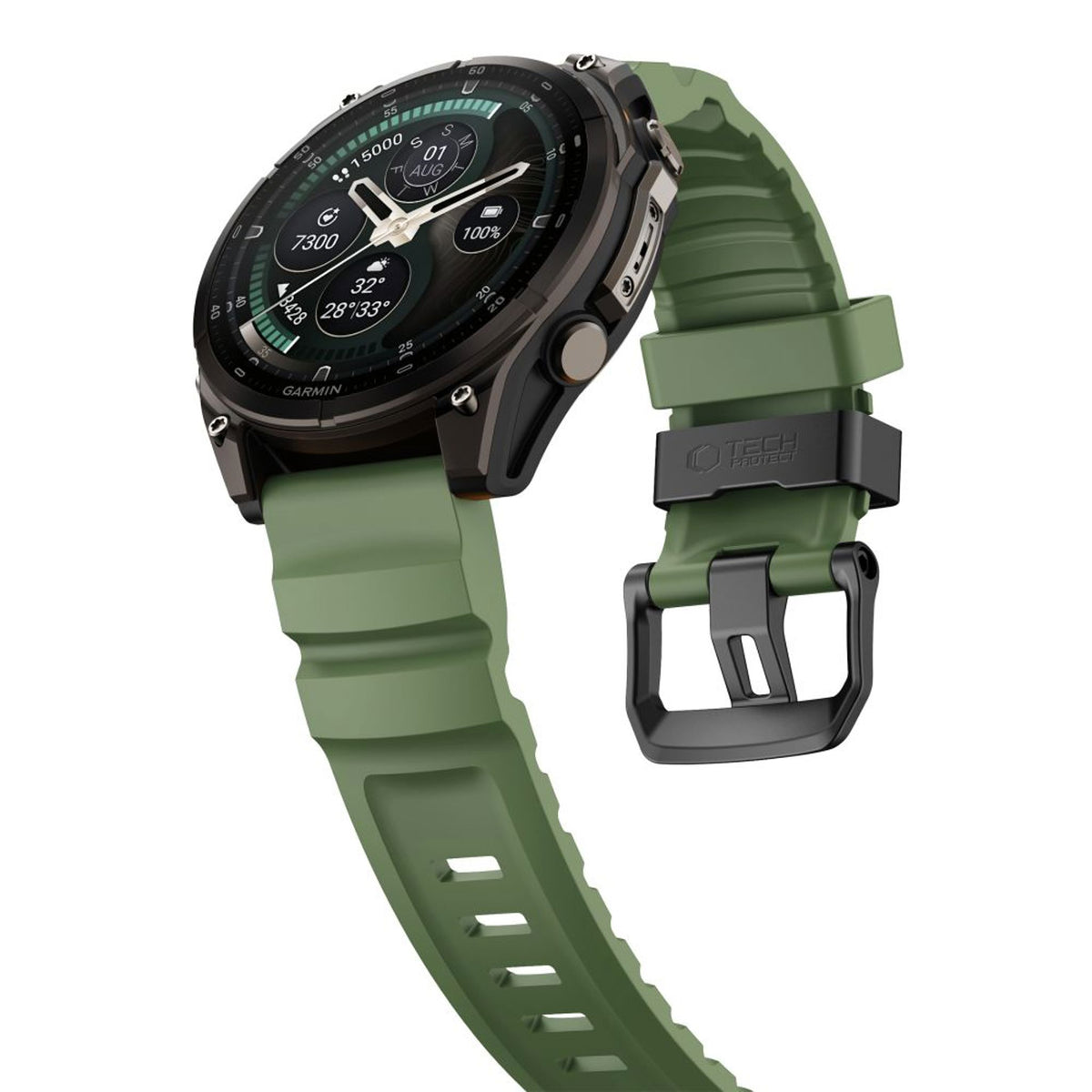 Universal Garmin 26mm QuickFit Tech-Protect Motion Klokkereim - Grønn