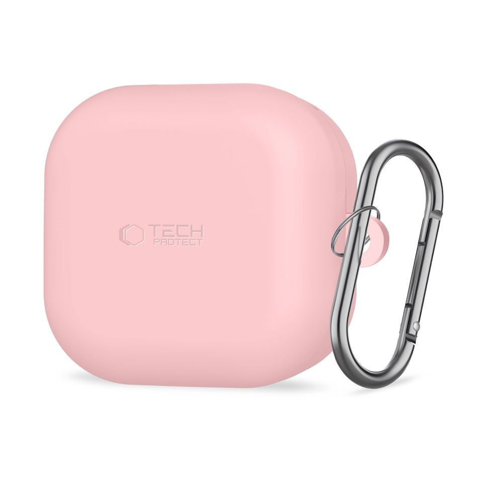 Samsung Galaxy Buds 4 / 4 Pro Tech-Protect Silikon Deksel m. Karabinkrok - Rosa