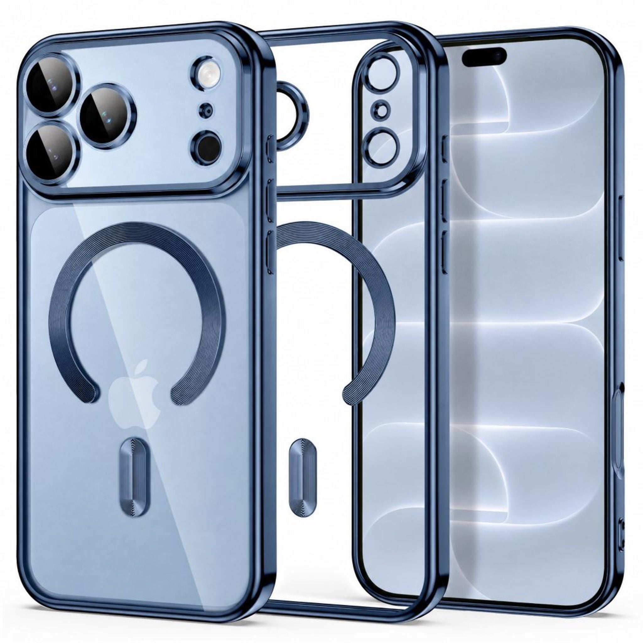 iPhone 18 Pro / 17 Pro Tech-Protect MagFlex Deksel - MagSafe Kompatibel - Blå / Gjennomsiktig