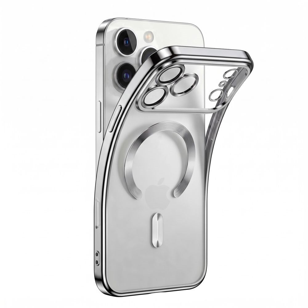 iPhone 18 Pro Max / 17 Pro Max Tech-Protect MagFlex Deksel - MagSafe Kompatibel - Sølv / Gjennomsiktig