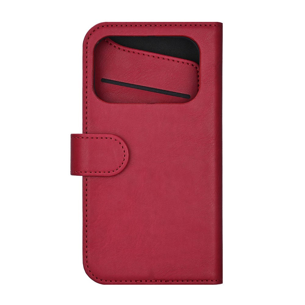 iPhone 17 Pro GEAR Kunstskinn Flip Deksel - MagSafe Kompatibel - Rød