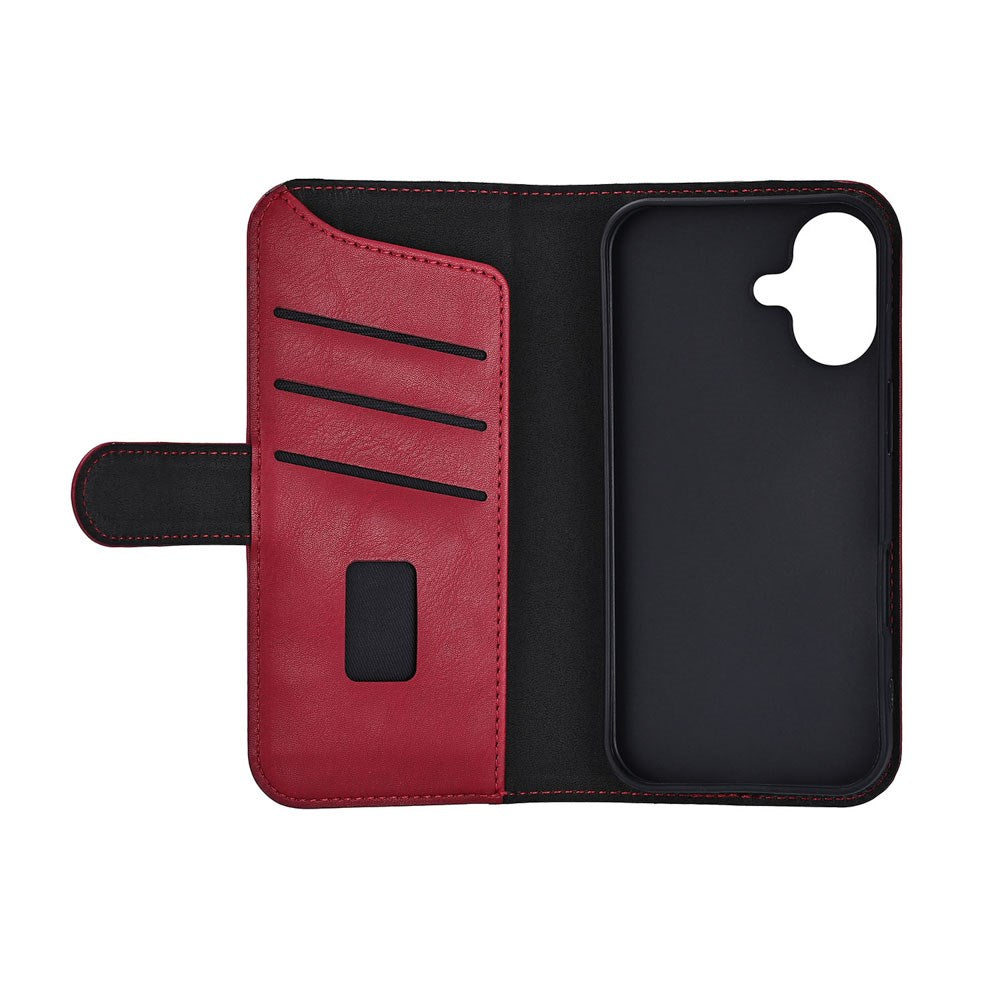 iPhone 17 GEAR Kunstskinn Flip Deksel - MagSafe Kompatibel - Rød