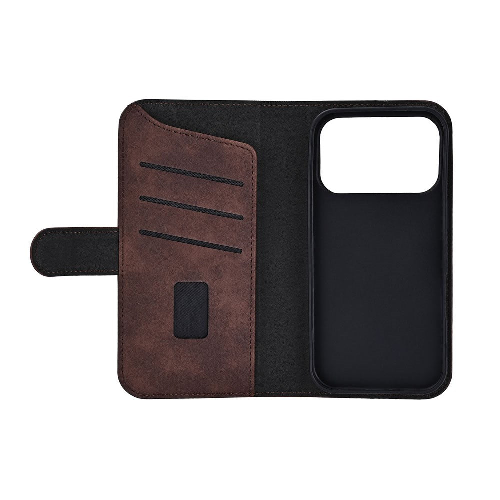 iPhone 17 Pro GEAR Kunstskinn Flip Deksel - MagSafe Kompatibel - Brun