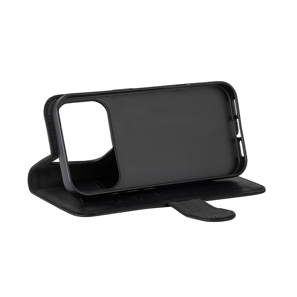 iPhone 17 Pro Max GEAR Kunstskinn Flip Deksel - MagSafe Kompatibel - Svart