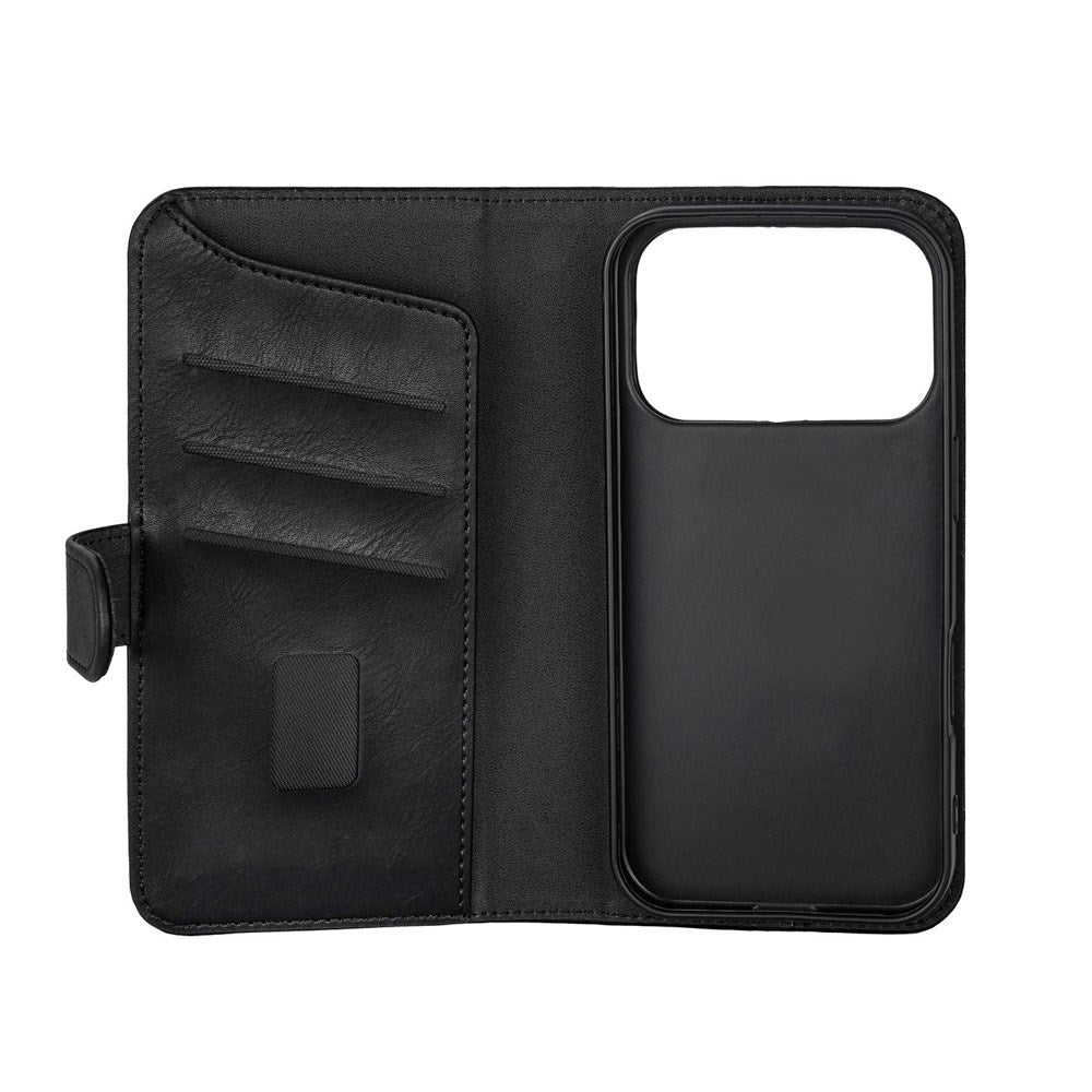 iPhone 17 Pro GEAR Kunstskinn Flip Deksel - MagSafe Kompatibel - Svart