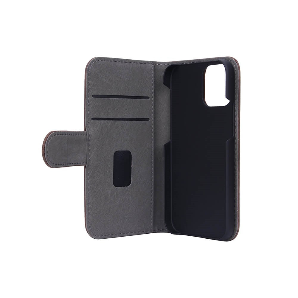 GEAR iPhone 12 Pro Max Wallet - Flippdeksel i PU Skinn med Lommebok - Brun