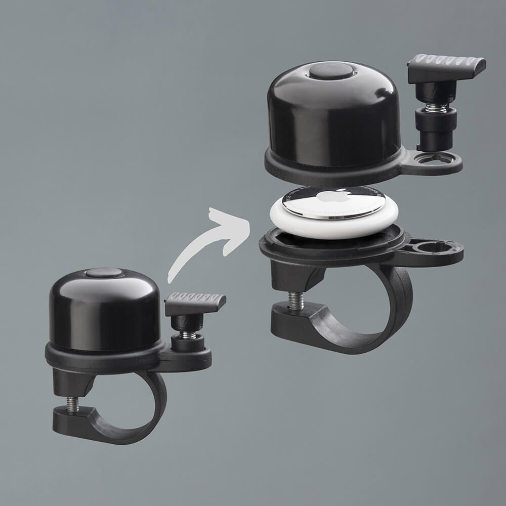 Elago AirBell Sykkelklokke (22 mm) m. AirTag 1. & 2. Gen. Holder - Svart
