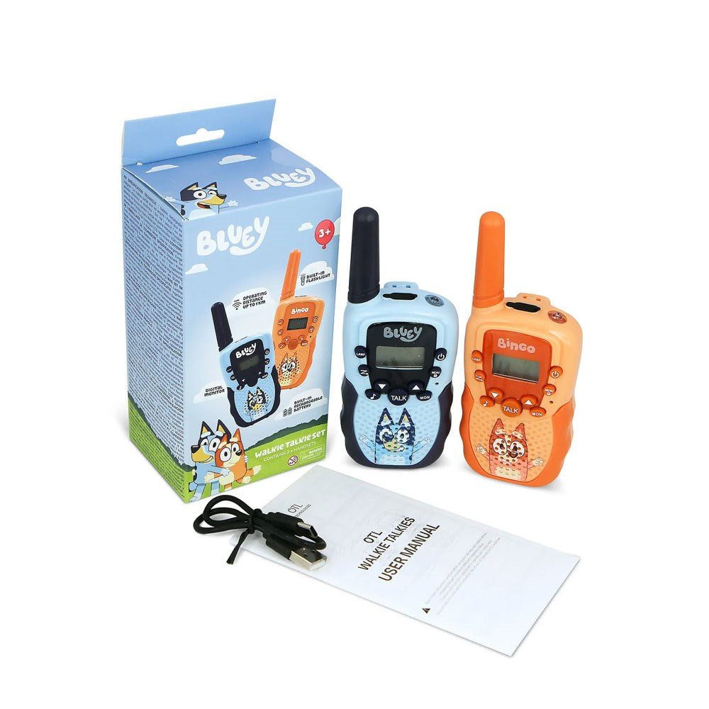 OTL BLUEY Digitalt Walkie Talkie Sett - 2 stk - Blå / Oransje