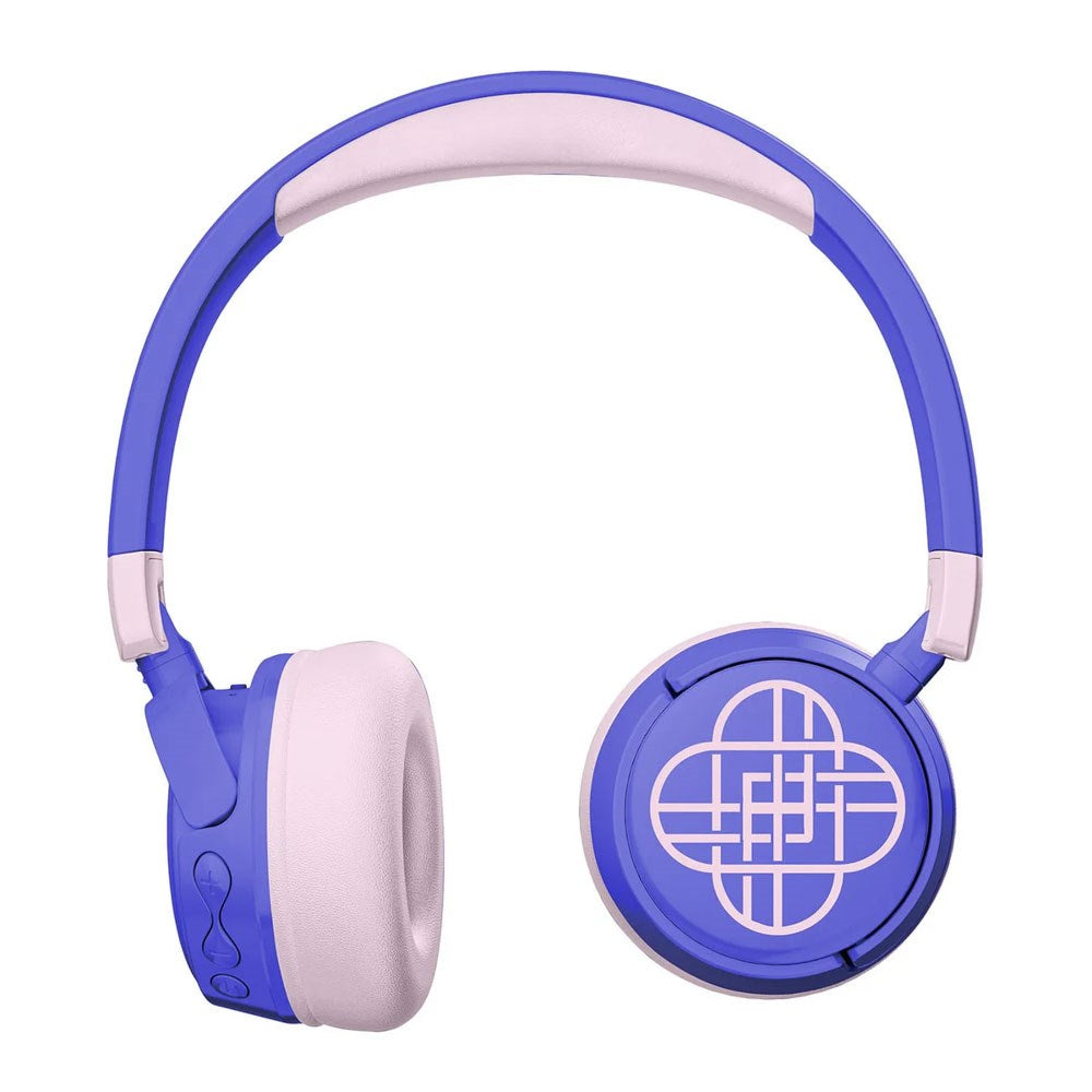 KPDH Trådløse Hodetelefoner for Barn – On-Ear – Huntrix Symbol / Lilla