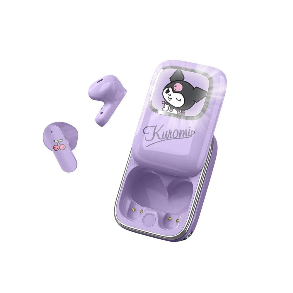 Kuromi OTL True Wireless In-Ear Hodetelefoner med Skyvbart Ladeetui - Lilla