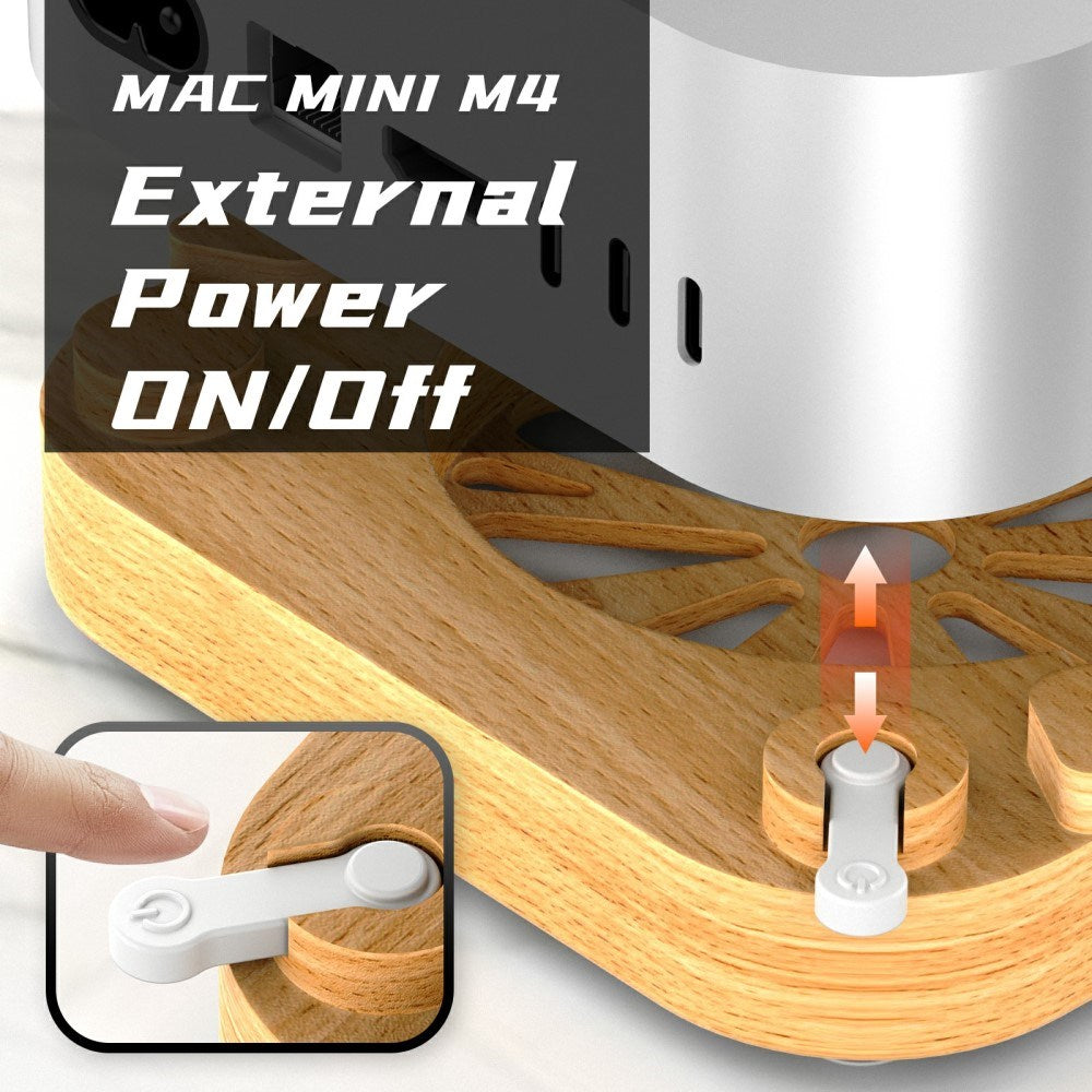 Mac Mini M4 / M4 Pro Tre Stativ – Støvbeskyttelse, Kjøling & Elegant Design