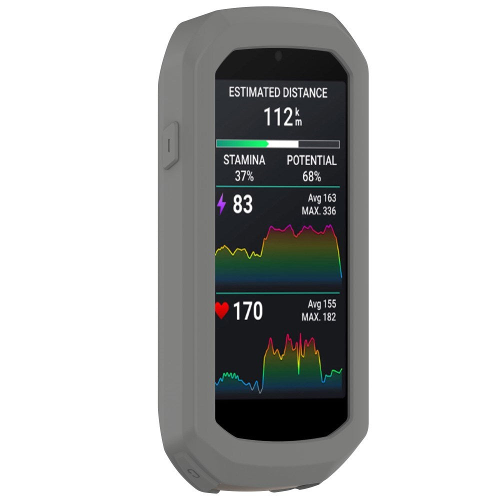 EIDERWOOD Garmin Edge 1050 Silikon Sykkel Computer Deksel - Mørk Grå