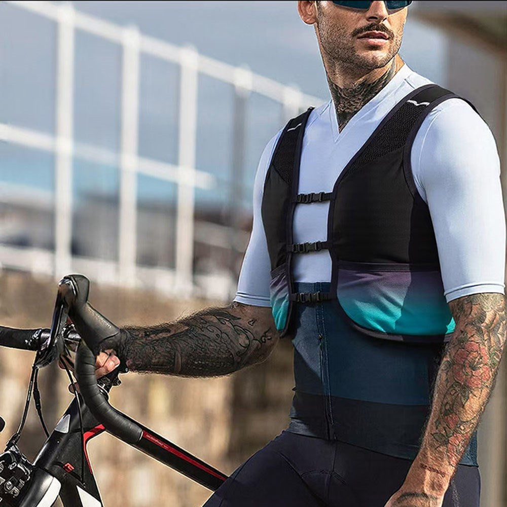 Unisex Løpevest med Reflekser og Lomme til Vannflaske - Svart