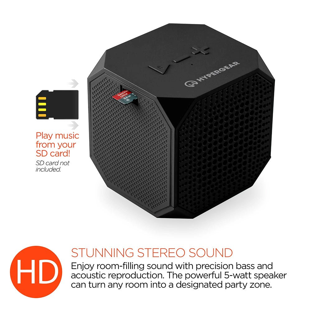 Hypergear Sound Cube Trådløs Bluetooth Høyttaler - Svart