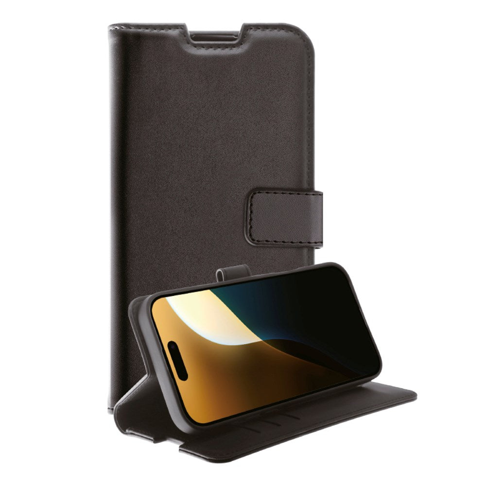 iPhone 16 Pro Max Vivanco Classic Wallet Kunstskinn Flipdeksel med Lommebok - Svart