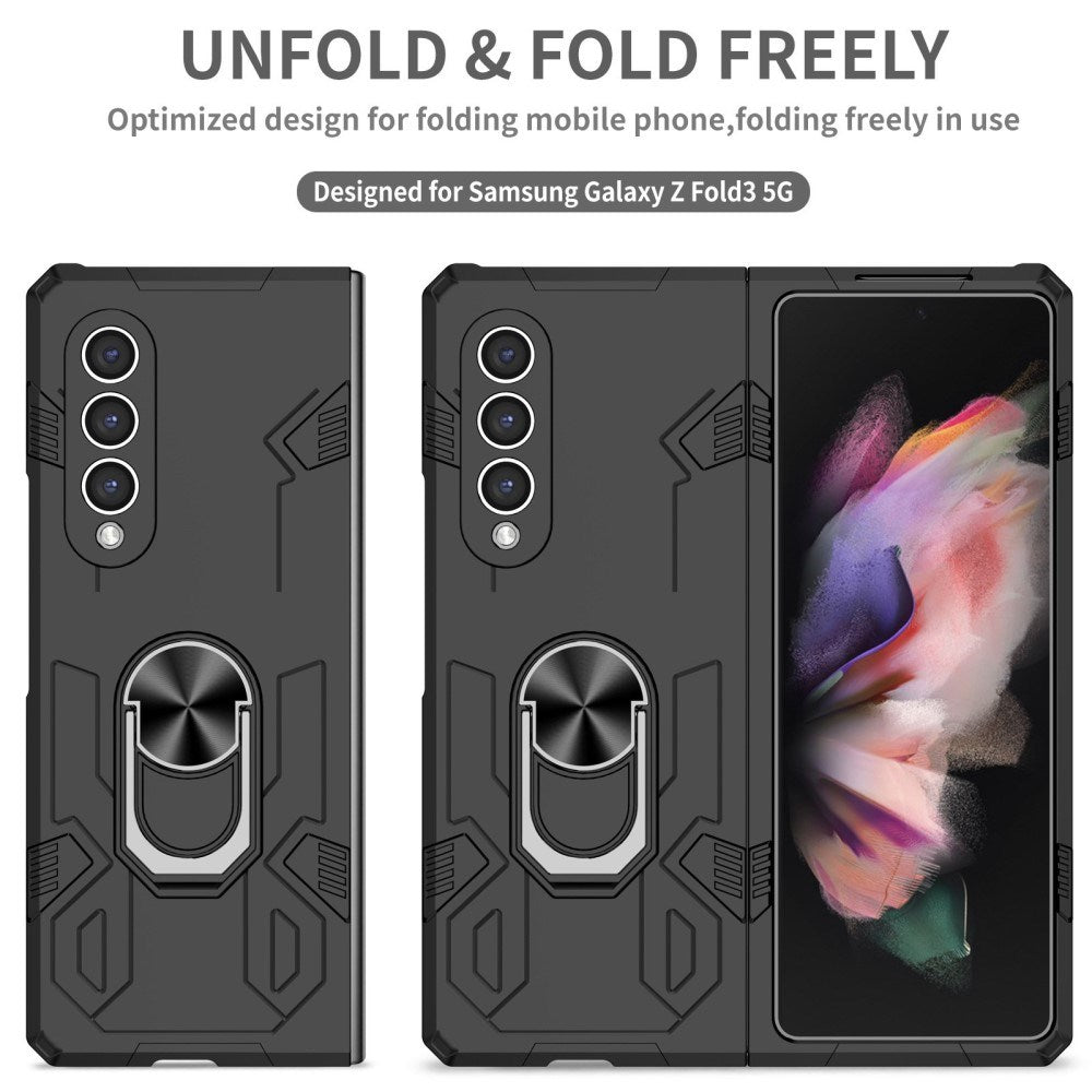 EIDERWOOD Samsung Galaxy Z Fold3 (5G) Håndverker Deksel med Kickstand - Svart