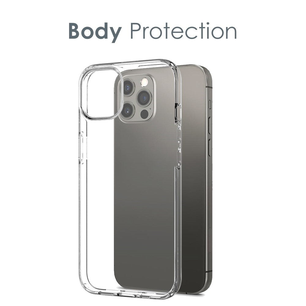 NORTHJO iPhone 13 Pro Max | 3-i-1 360° Beskyttelsessett med Deksel | Skjermbeskytter | Kameralinsebeskytter - Gjennomsiktig