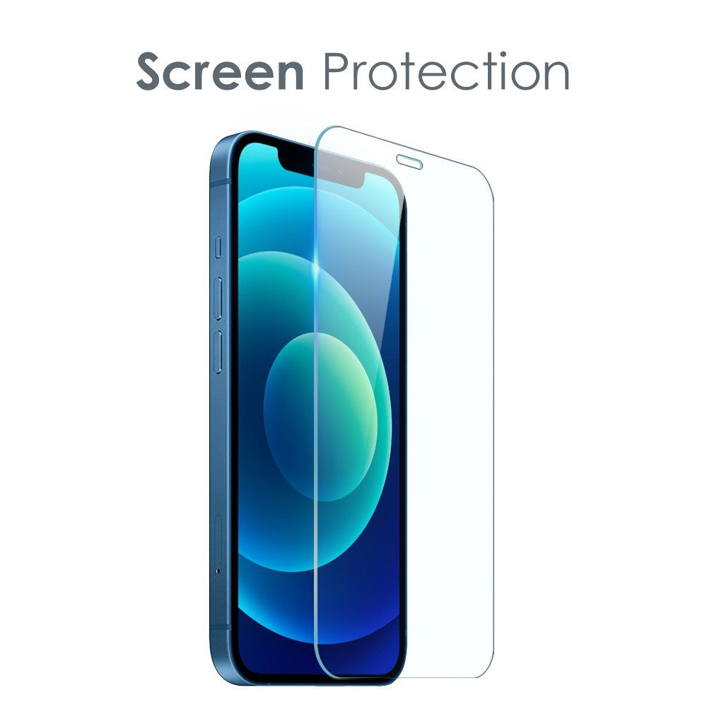 NORTHJO iPhone 12 | 3-i-1 360° Beskyttelsessett med Deksel | Skjermbeskytter | Kameralinsebeskytter - Gjennomsiktig