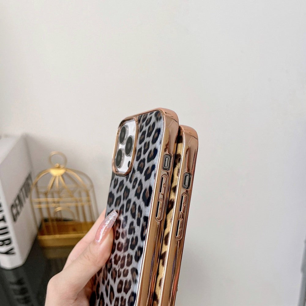iPhone 14 Pro Fleksibelt plastdeksel - Leopardmønster - Rød