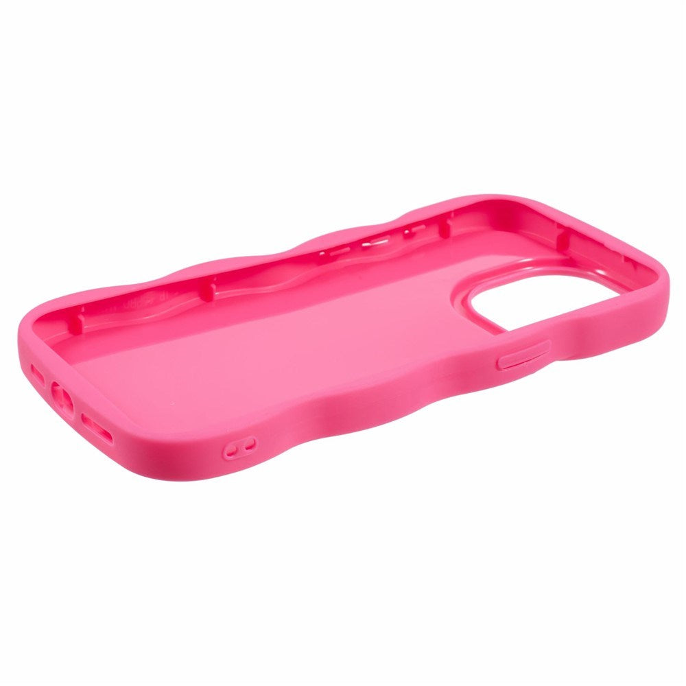 iPhone 15 Pro Max EIDERWOOD Fleksibelt Plast Wavy Deksel - Pink