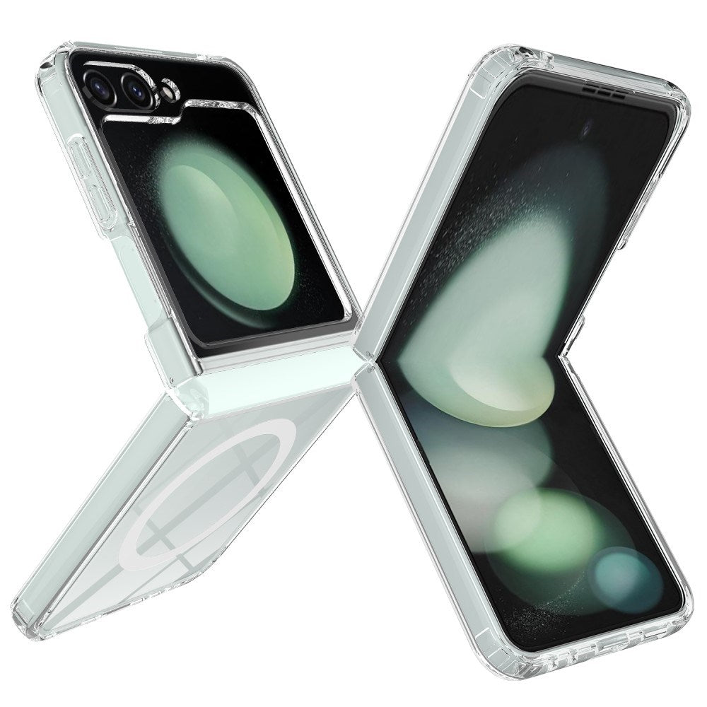 EIDERWOOD Samsung Galaxy Z Flip7 FE / Flip6 Hybrid Plast Deksel - MagSafe Kompatibel - Gjennomsiktig