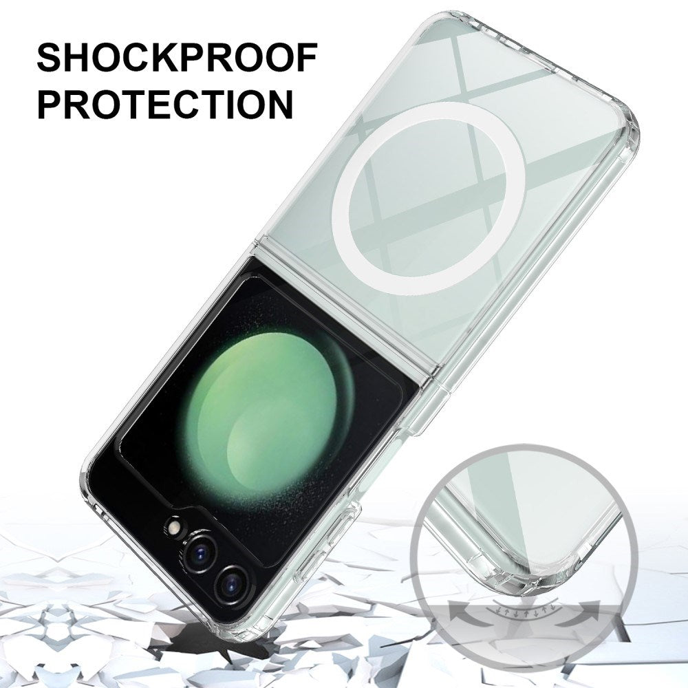 EIDERWOOD Samsung Galaxy Z Flip7 FE / Flip6 Hybrid Plast Deksel - MagSafe Kompatibel - Gjennomsiktig