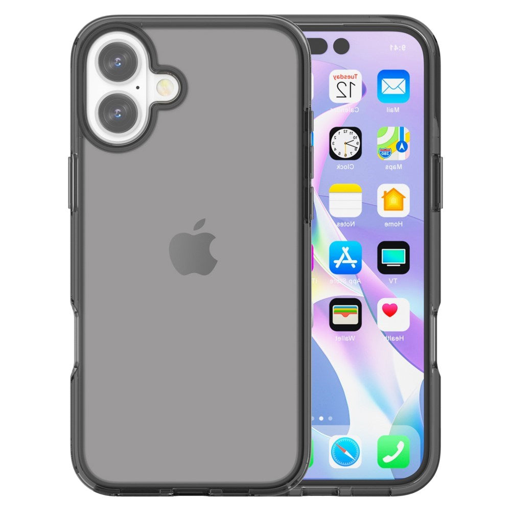 EIDERWOOD iPhone 16 Hybrid Deksel - Gjennomsiktig Svart