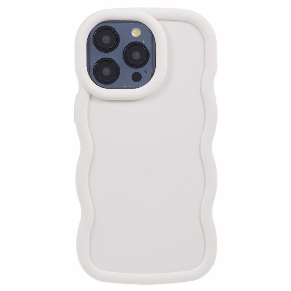 iPhone 15 Pro EIDERWOOD Fleksibelt Plast Wavy Deksel - Hvit