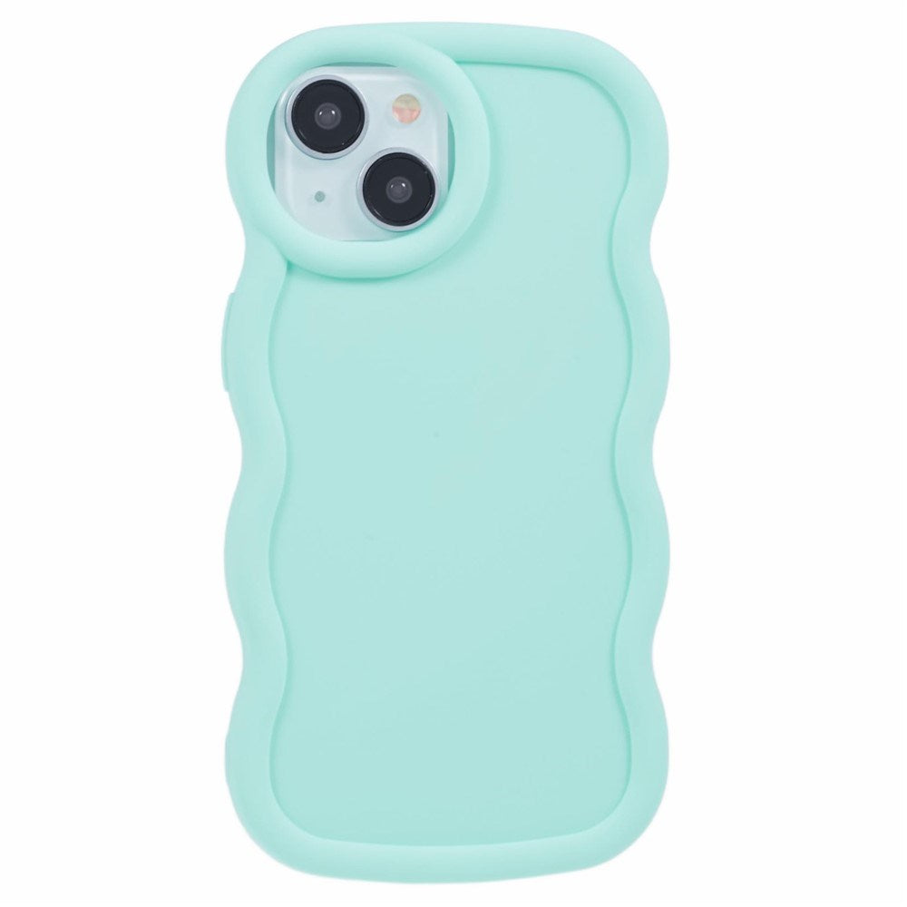iPhone 13 EIDERWOOD Fleksibelt Plast Wavy Deksel - Blå