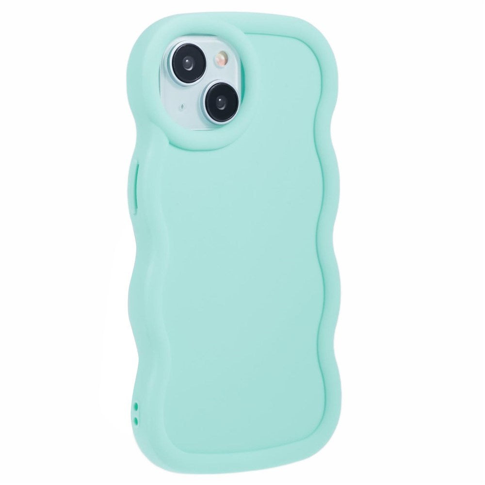 iPhone 13 EIDERWOOD Fleksibelt Plast Wavy Deksel - Blå